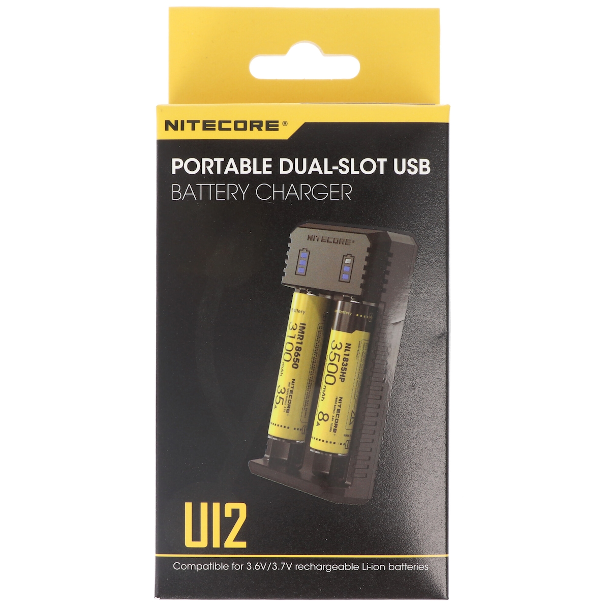 Nitecore 2fach USB-Ladegerät UI2 mit Ladestrom max. 800mAh, 3 LED, lädt 21700 mit max. 77-80mm Image