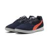 Fußballschuh PUMA "KING TOP IT Fußballschuhe Erwachsene", Gr. 40, new navy glowing rot silber mist blau gray, Obermaterial: Textil, Synthetik; Futter: Textil; Innensohle: Textil; Laufsohle: Gummi, Schuhe
