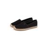 Espadrille TOMMY HILFIGER "FLAG CANVAS ESPADRILLE", Damen, Gr. 41, schwarz, Textil, sportlich, Schuhe, Slipper, Flats, Bequemschuh mit Bastbezug und Ziernähten