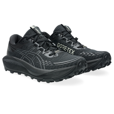 Trailrunningschuh ASICS "GEL-TRABUCO 13 GORE-TEX", Gr. 40, schwarz (schwarz, graphite grau), Textil, Synthetik, sportlic