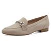 Slipper MARCO TOZZI, Damen, Gr. 36, beige (sand), Textil, unifarben, elegant, Schuhe, Blockabsatz, Loafer, Businessschuh mit Schmuckspange