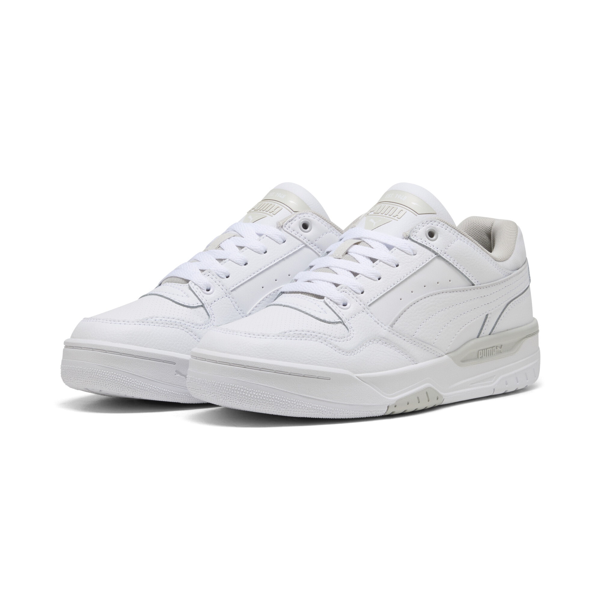Sneaker PUMA "Rebound Retro Sneakers Erwachsene", Gr. 37, weiß (weiß cool light gray), Obermaterial: Textil, Kuhleder, Synthetik, Leder; Futter: Textil; Innensohle: Textil; Laufsohle: Gummi, Schuhe Image