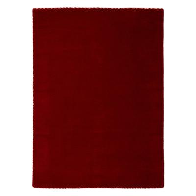 Wollteppich CARPETFINE "Gabbeh Lola Uni", rot, B:140cm H:14mm L:200cm, Wolle, Teppiche, mit natürlichem Pflanzenmaterial von Hand gewebt, auch in Rund Image