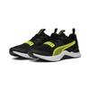 Trainingsschuh PUMA "Prospect Trainingsschuhe Erwachsene", Gr. 42, schwarz gelb alert weiß, Obermaterial: Textil, Synthetik; Futter: Textil; Innensohle: Textil; Laufsohle: Gummi, Schuhe