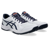 Hallenschuh ASICS "UPCOURT 6", Gr. 43,5, weiß, indigo fog, Textil, Synthetik, sportlich, Schuhe, für Hallensport