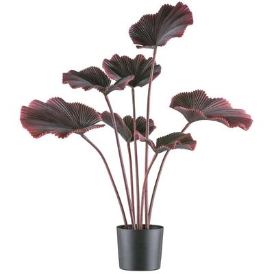 Kunstpalme CREATIV GREEN "Strahlenpalme", rot (dunkelrot), H:100cm, Kunststoff, Kunstpflanzen, in trendiger Farbgebung Image