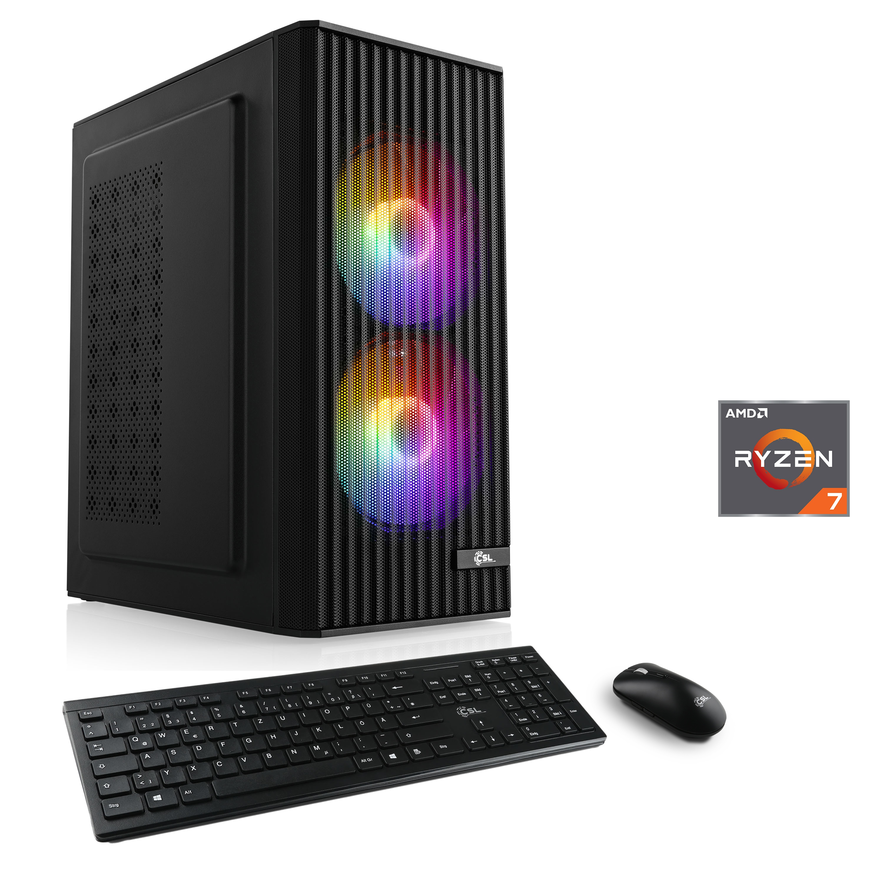 CSL PC "Spectrum V28110", schwarz, Microsoft Windows 11 Home (64 Bit), 16 GB RAM 500 GB SSD, Desktop-PCs, PC Image