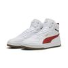 Sneaker PUMA "Caven 2.0 Mid Sneakers Erwachsene", Gr. 45, weiß rot fire gum beige, Obermaterial: Synthetik, Textil; Futter: Textil; Laufsohle: Gummi, Schuhe