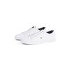 Sneaker TOMMY HILFIGER "ICONIC LONG LACE SNEAKER", Herren, Gr. 41, weiß, Baumwolle, sportlich, Schuhe, Freizeitschuh, Halbschuh, Schnürschuh mit gespolstetem Schaftrand