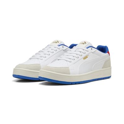 Sneaker PUMA "Court Classico Sport Sneakers Erwachsene", Gr. 44.5, warm weiß team royal blau, Obermaterial: Synthetik; Futter: Textil; Laufsohle: Gummi, Schuhe Image