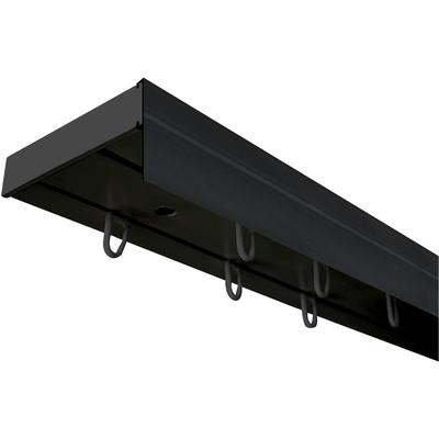 Gardinenschiene SN DECO GROUP "Vorhangschiene SH mit Blende" Gr. 10, schwarz, L:480cm T:7,7cm, Kunststoff, Gardinenstangen Image