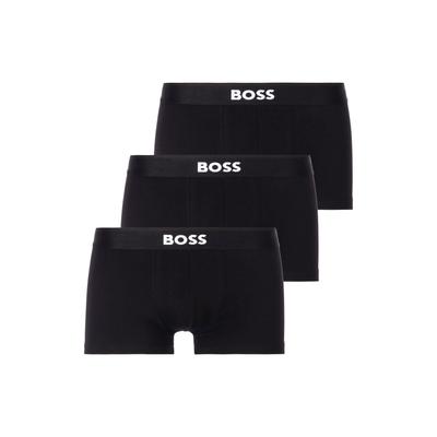 Trunk BOSS "3P BOSS ONE x David Beckham", Herren, Gr. L (52), schwarz (schwarz 001), Jersey, Obermaterial: 95% Baumwolle, 5% Elasthan, Unterhosen Image