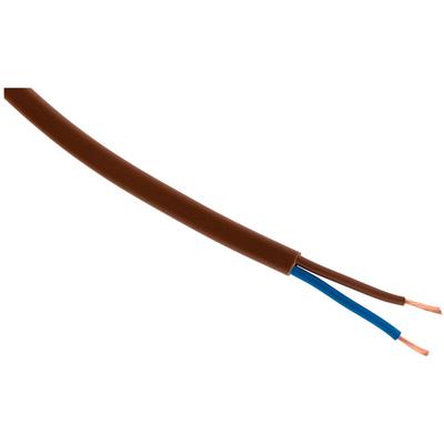 Elektrische Versorgungsleitung H03VVH2-F 2x 0,75mm² Braun - 5m - Zenitech Image