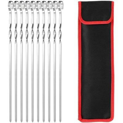 Sollbry - 10 Stück Edelstahl-Grillspieße zum Kochen im Innen- und Außenbereich, Grillspieße, Image