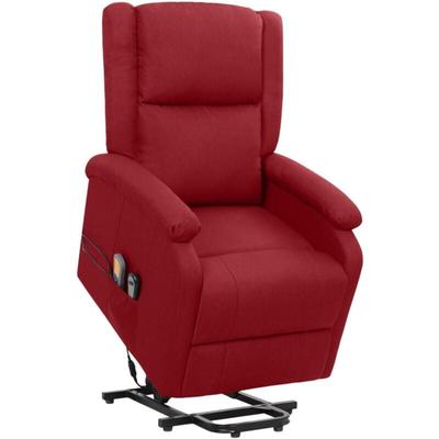 Vidaxl - Massagesessel mit Aufstehhilfe Weinrot Stoff