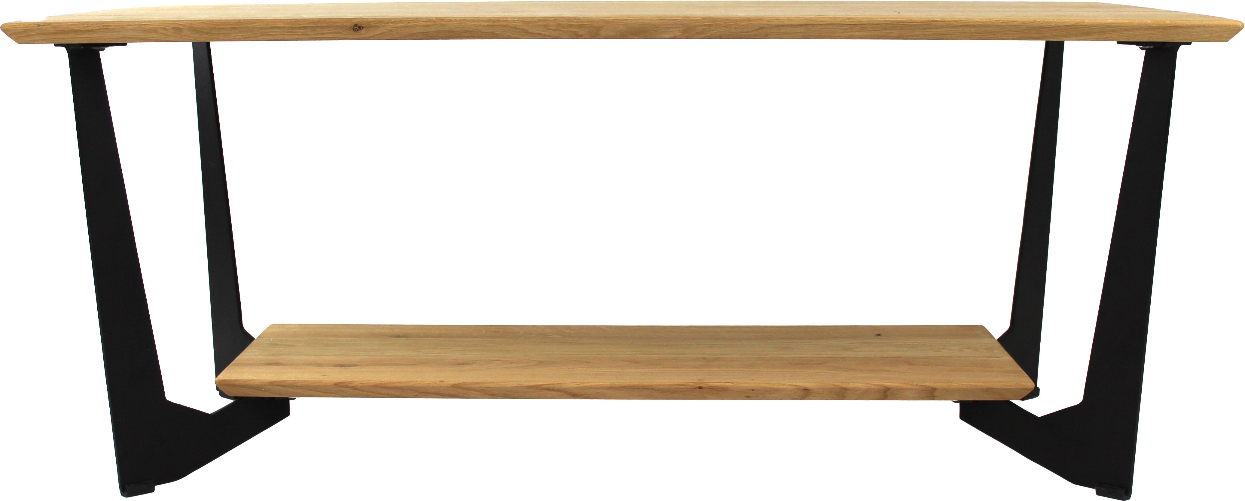 Couchtisch PAROLI "Paula", braun (holz, schwarz, holz), B:110cm H:46cm T:60cm, Tische