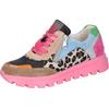 Keilsneaker WALDLÄUFER "H-AJALA", Damen, Gr. 5 (38), bunt (multicolor), Veloursleder, Lackleder, Glattleder, Textil, Ziegenveloursleder, sportlich, Schuhe Sneaker, in Komfortweite H = sehr weit, Freizeitschuh, Halbschuh, Schnürschuh