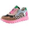 Keilsneaker WALDLÄUFER "H-AJALA", Damen, Gr. 8 (42), bunt (multicolor), Veloursleder, Lackleder, Glattleder, Textil, Ziegenveloursleder, sportlich, Schuhe Sneaker, in Komfortweite H = sehr weit, Freizeitschuh, Halbschuh, Schnürschuh