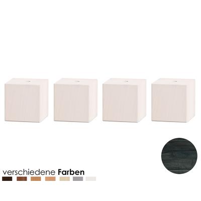 Hasena Boxspring Füsse Ivio 4er-Set / 10 cm / Buche weiss lasiert, lackiert Image