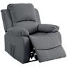 Armand - fauteuil relax en cuir vegan - gris