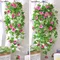 Artificial Plants Vines Morning Glory Hanging Flowers Vine Indoor Outdoor Garden Wall Hanging Home