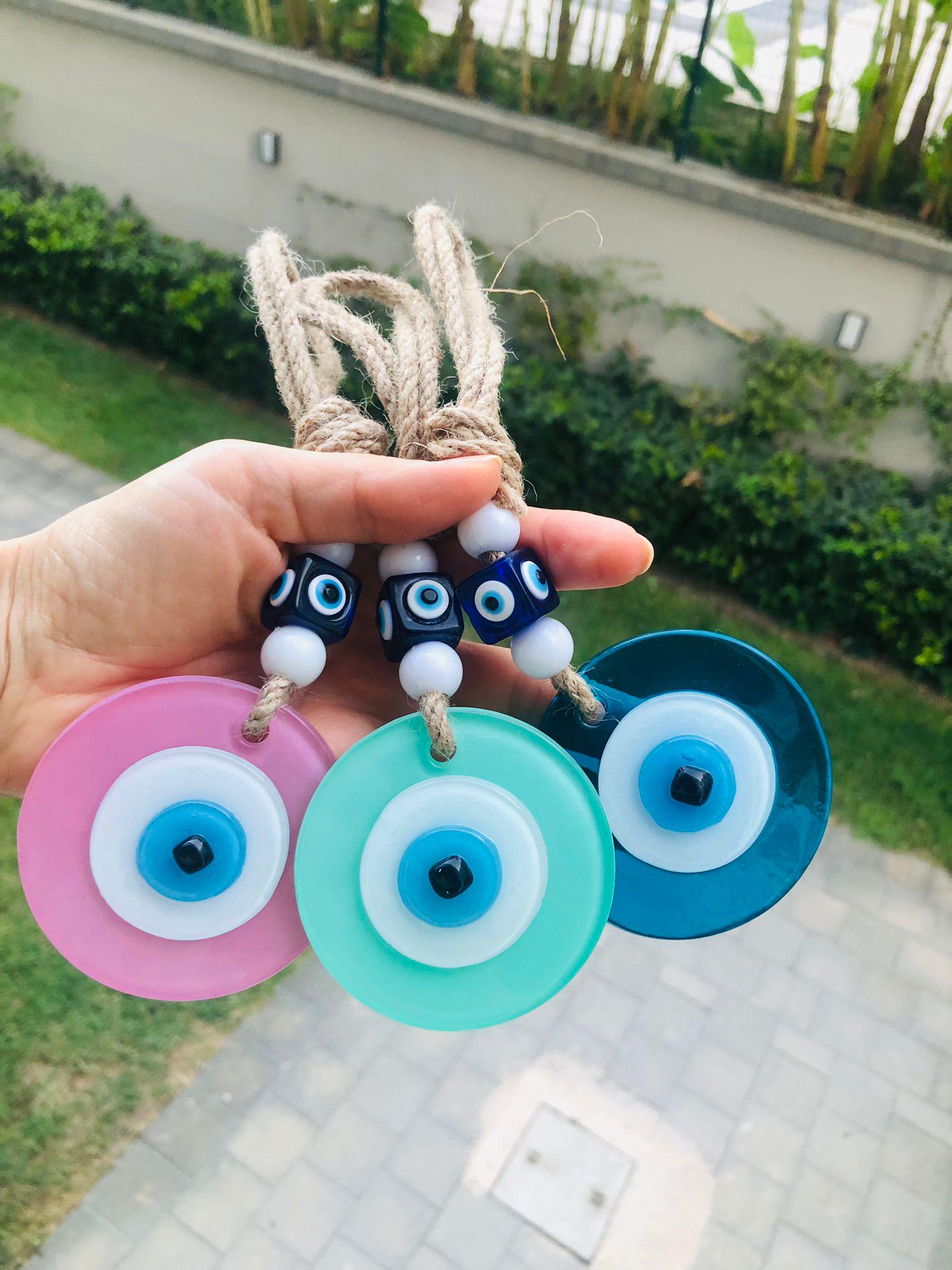 Arazzo da parete con malocchio, decorazioni per la casa, idea regalo per la nuova casa, protezione della casa, protezione della casa, regalo in vetro