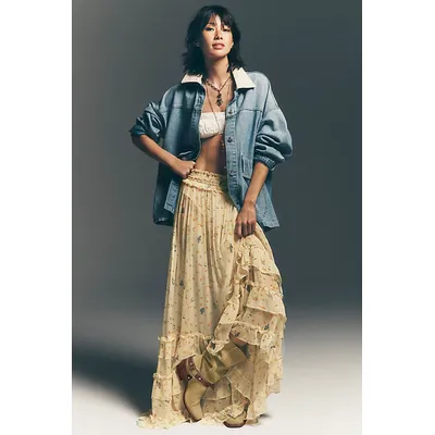 We The Free Lemon Denim Jacket at Free People in Berry Blues, Size: Medium