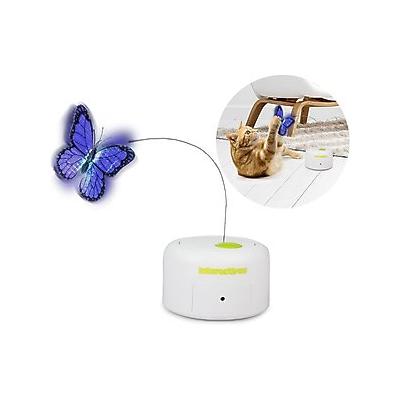 allforpaws Motion Activated Butterfly Interactive Cat Toy, White