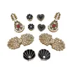 10 Stück klassische elegante chinesische Stil Gold schwarz Kunststoff Perle Schuhe Dekoration Charms geeignet für Crocs Clogs EVA Tasche