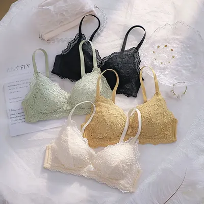 Honey Dessous Damen, dünn, Sommer, große Brüste, klein, ohne Bügel, Push-up, Anti-Sag, ultradünn, Image