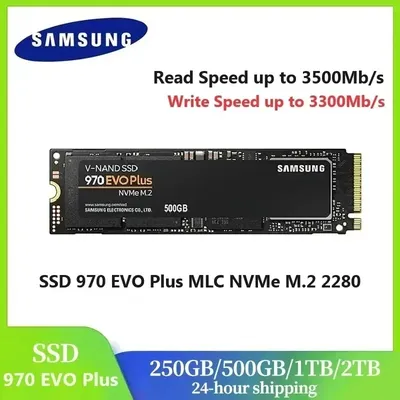 SAMSUNG 970 EVO Plus SSD MLC NVMe M.2 2280 PCIe 3,0x4 Internes Solid-State-Laufwerk 250 GB 500 GB 2 TB für Laptop-Desktop-Disco harter