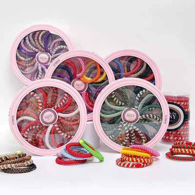18 teile/schachtel mode elastische knekki haar gummibänder für frauen bunte haar gummi mädchen knekkie haar seil knekki haar elastiek geschenk Image