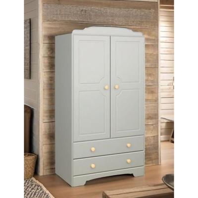 Dynamic24 - Kleiderschrank 2 Türen 2 Schubladen grau, golden DTG04-44286 Image