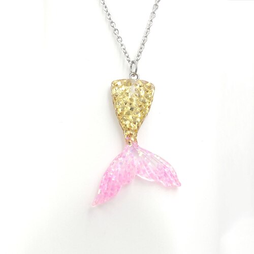 1 Stück Kinder / Kleinkind Mädchen aktiv / süß Urlaub blau Farbblock Märchen Thema Polyester Halskette blau / lila / gold Einheitsgröße in Meerjungfrau Badebekleidung Image