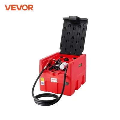 VEVOR 48 Gal Portable Diesel Fuel Tank 10.6GPM with 12V Electric Pump 13.1ft Hose Gasoline Transfer