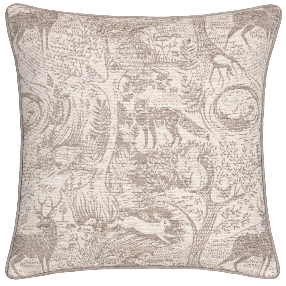 furn. Winter Woods Animal Chenille Filled Cushion - Natural - One Size | furn. Sale | Discount Designer Brands