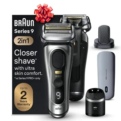 Braun Series 9 PRO+ Electric Shaver, Holiday Gifts for Men, Shaving Kit with 5 Pro Shave Elements