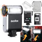 Godox iA32 Mini Flash, GN15 Auto Manual Speedlite, 8 Output Levels 490 Full-Power Flashes, Compatible with Ricoh Canon Sony Nikon Pentax Olympus Leica Compact Digital Vlogging Mirrorless DSLR Cameras