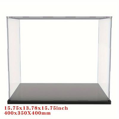 "TEMU 16x14x16"" Clear Acrylic Display Case With Matte - Dustproof Plastic Box For Action Figures, Collectibles & Models - Perfect Gift For Halloween & Christmas"