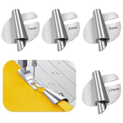 TEMU 4/8pcs Rolled Hem Presser Foot Set, White Sewing Machine Hemming Feet, 8 Sizes Wide Rolled Foot For Hand & Machine Sewing, Essential Sewing Supplies Accessories