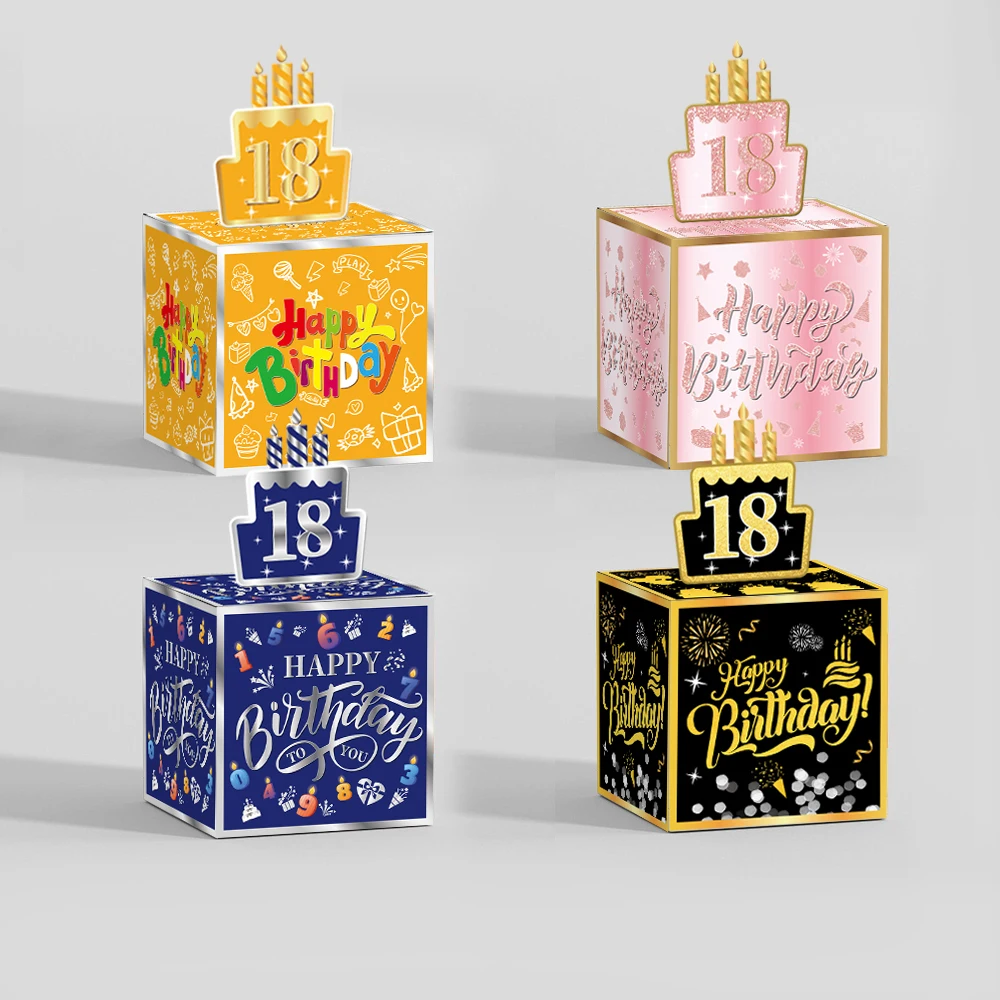 Alles Gute zum Geburtstag, ausziehbare Geld-Geschenkbox mit Kuchenkarte – Überraschungs-Kassenschublade für Freunde und Familie, perfekt für Geburtstagsfeiern Image