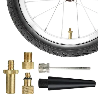 Airbeds Valve Adapter Cycling Brass Plastic Bicycle Pump Inflation Compressed Air Nozzle Cap Cars Tire Fit for Schrader Valve