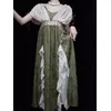 2024 Neues Lolita Retro Jacquard Elegantes Kleid Y2K Vintage Cosplay Grün Tägliches Temperament Wunderschöne Elegante Königin Prinzessin Kleider