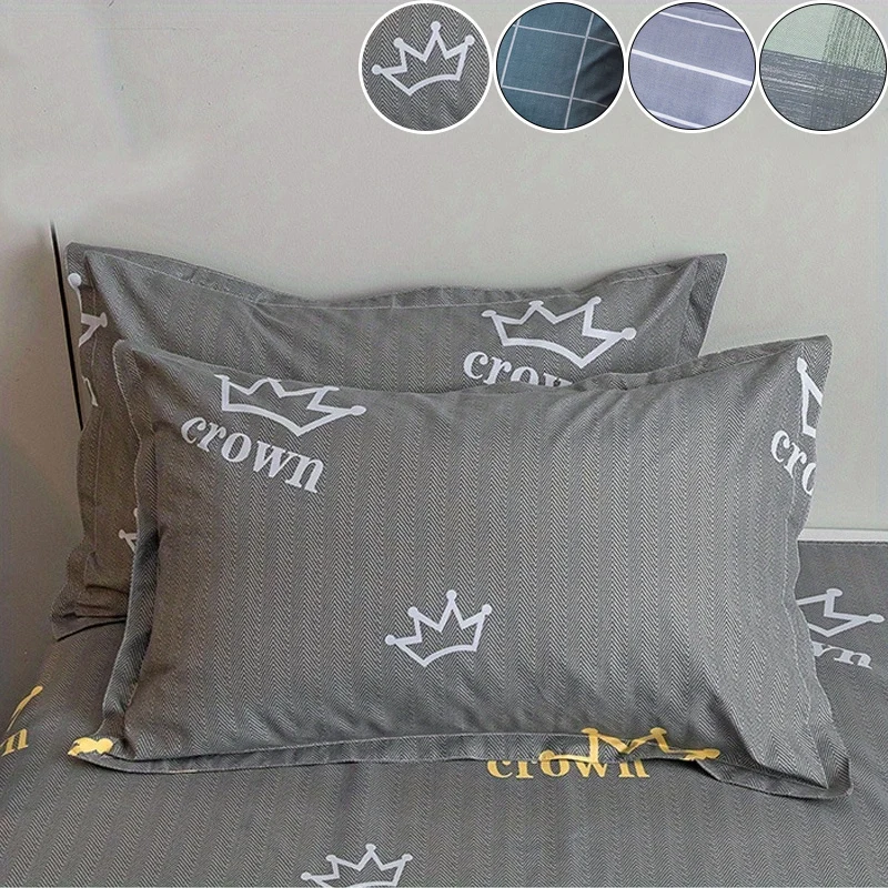 1 Stück bedruckte Kissenbezüge aus 100 % gebürsteter Polyesterfaser, weich und gemütlich, knitterfrei, verblasst, beständig mit Umschlagverschluss Image