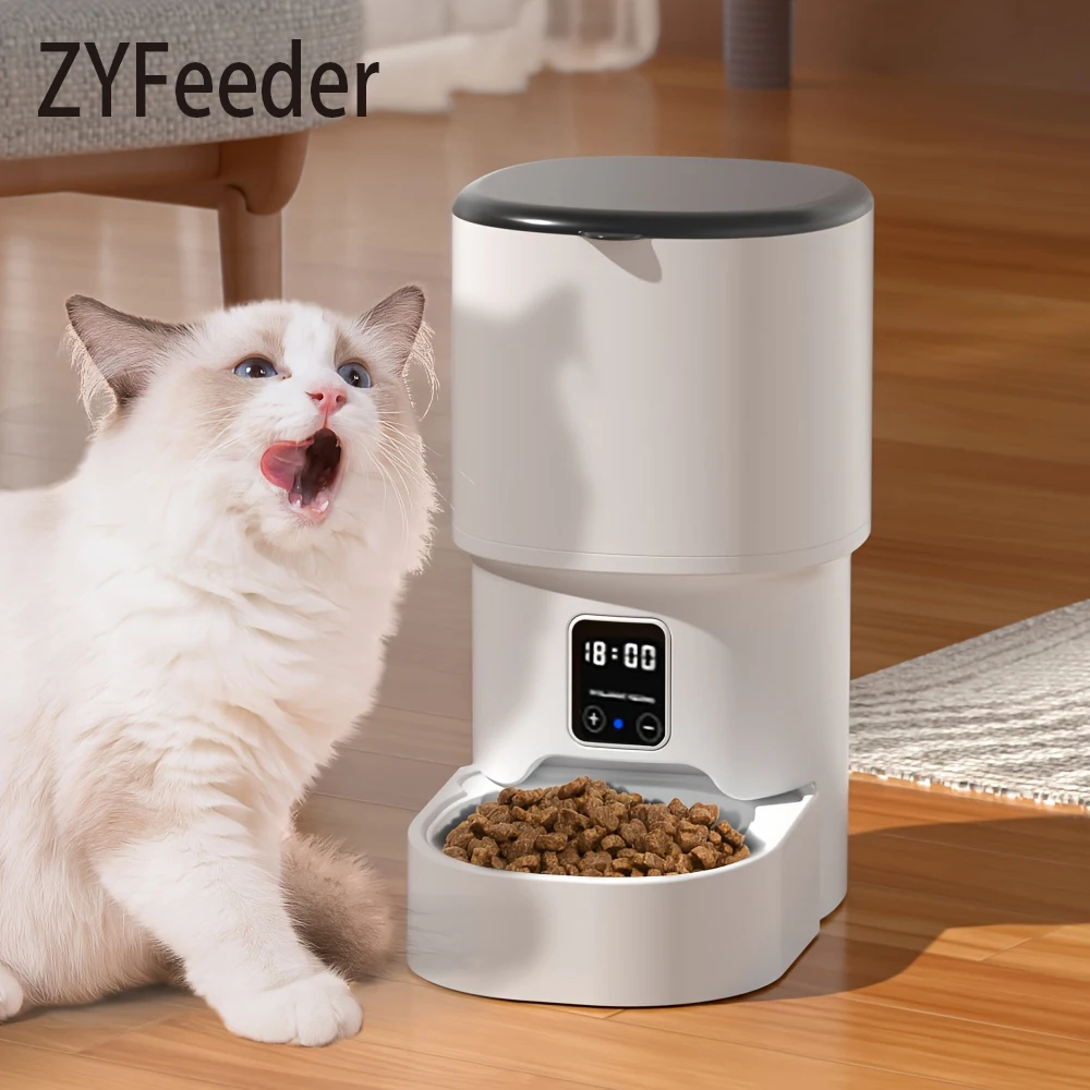 Distributeur automatique de nourriture pour chats avec bouton 4L, contrôle intelligent, distributeur de nourriture pour chats et chiens, distributeur de nourriture intelligent pour animaux de
