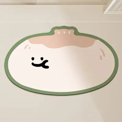 Cartoon Shaped Diatomaceous Earth Floor Mat Quick Drying Water Absorption Bathroom Entrance Foot Rugs Bedroom Entrance Carpet