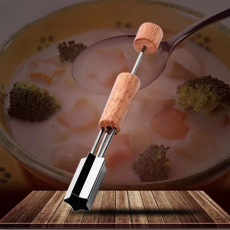 Gemüse-und Obsts chneide maschine sternförmige Blumen herz Edelstahl Keks Siegel form dekorative Back produkte Image