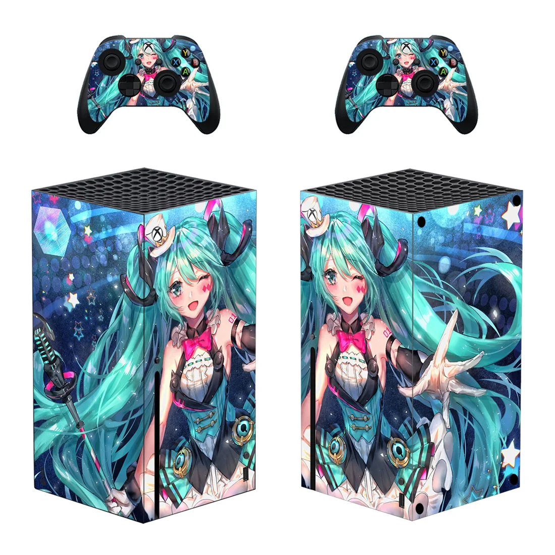 Anime Mädchen Haut Aufkleber Aufkleber Cover für Xbox Serie X Konsole und 2 Controller Xbox Serie X Haut Aufkleber Vinyl Image