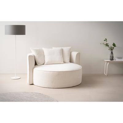 XXL-Sessel "ISALIE, Sessel in modernen Farben, Lesesessel, Loveseat, Big-Sessel", beige (creme), B:153cm H:98cm T:145cm, LEGER HOME BY LENA GERCKE, Sessel, trendige Stoffe, mit 3 Zierkissen, große Sitzfläche, Hocker optional, Topseller Image