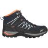 Wanderschuh CMP "RIGEL MID WMN TREKKING SHOES WP", Gr. 41, b.blau, giada, peach, Leder, sportlich, Schuhe, wasserdicht